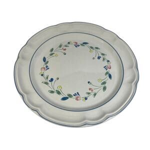 Floral Expressions Dinner Plate 10.75" Hand Decorated Stoneware Japan Vintage